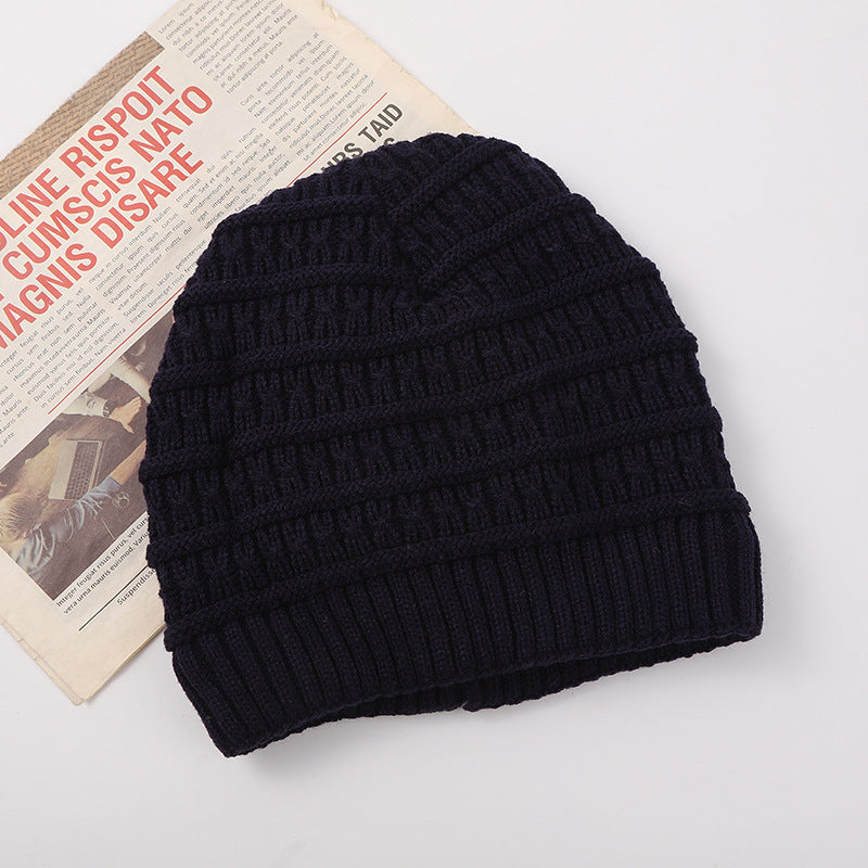 Jacquard Striped Men's Knitted Warm Wool Hat