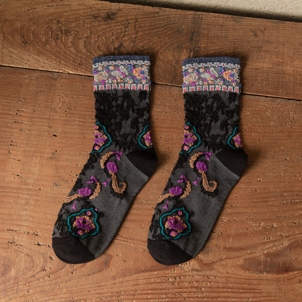 New Retro Pattern Bubble Socks