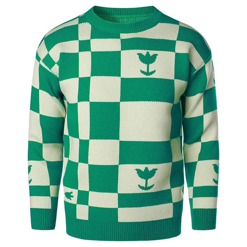 Young Men's Knitted Sweater Round Neck Pullover Bottoming Shirt