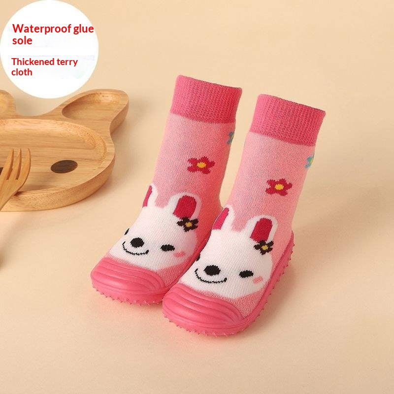 Thickened Non-slip Waterproof Floor Socks With Rubber Soles For Babies