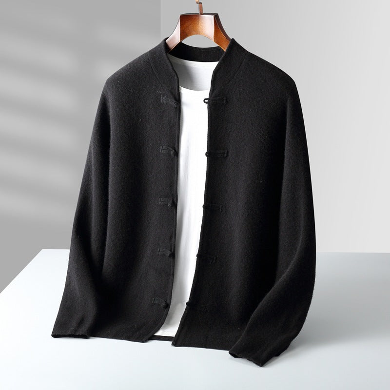 Button Warm Thickened Wool Coat
