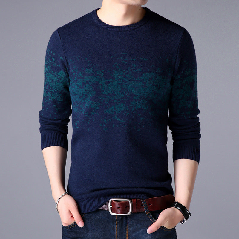 Rundhalset Jacquard Cardigan til Mænd – Casual