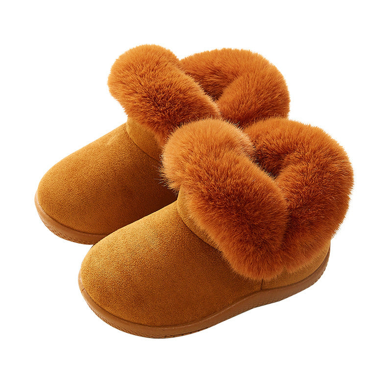Girls' Snow Boots Children's Non-slip Soft Bottom Cotton Shoes