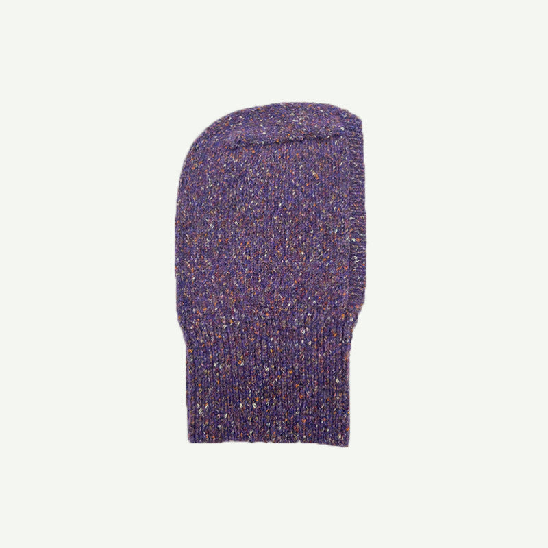 Strikket Pullover med Farvede Prikker og Uldkappe