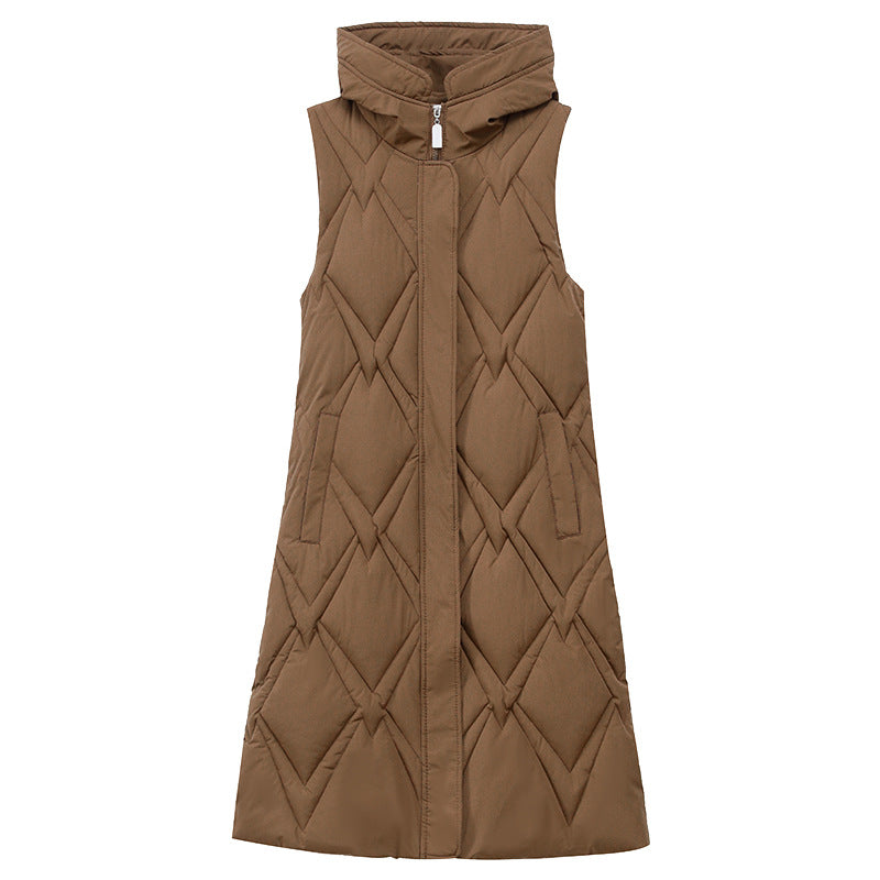 Women's Cotton Vest Vest Mid-length Slim And Thickened