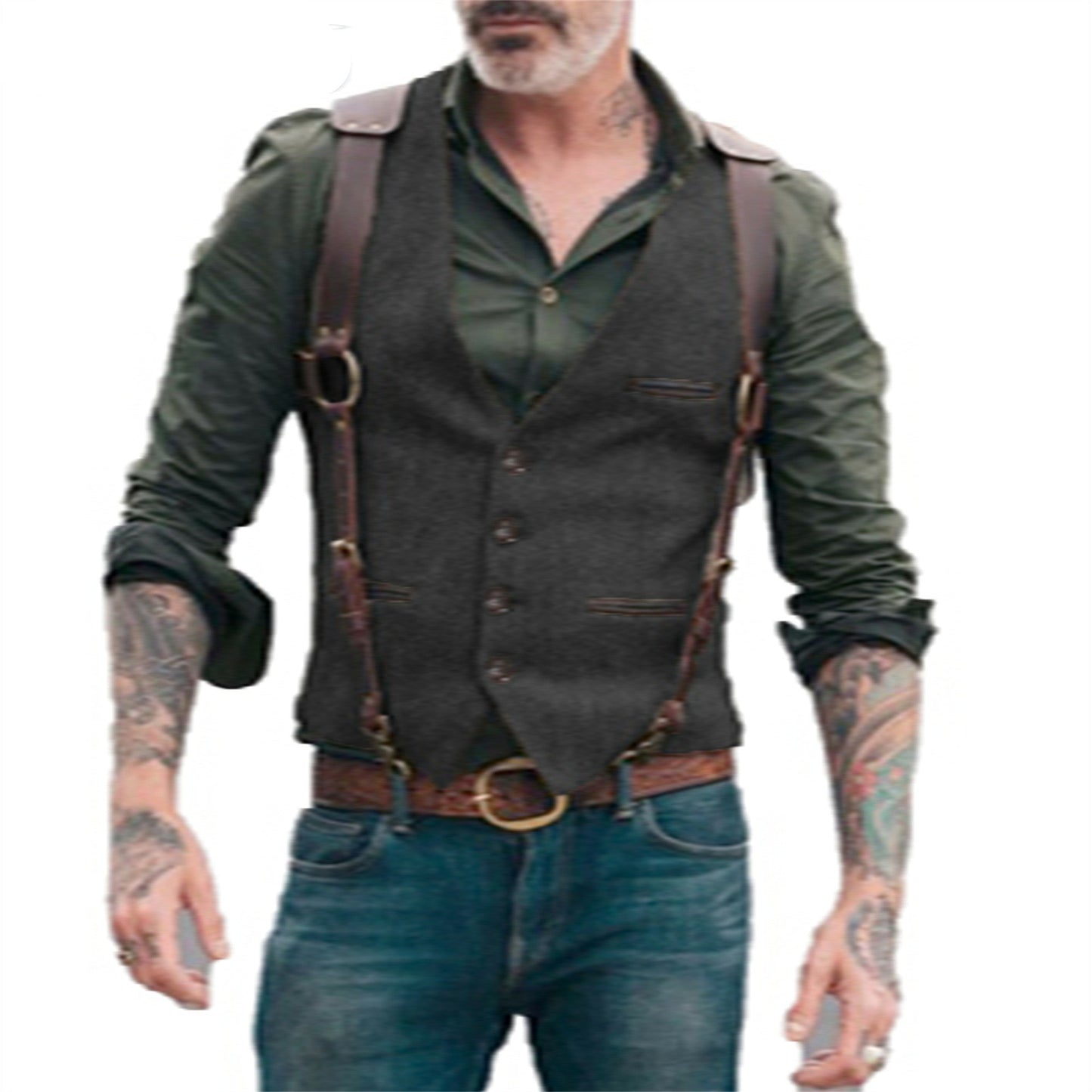 European And American Men's Vest Casual Solid Color