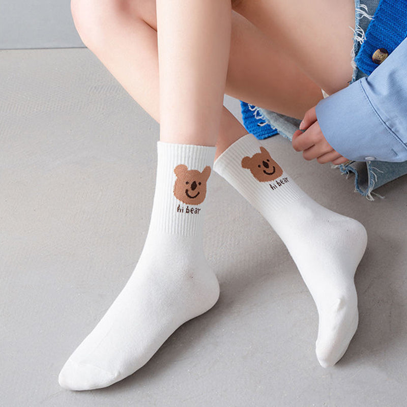Women's Fashion Sports Casual Mid-calf Cotton Socks