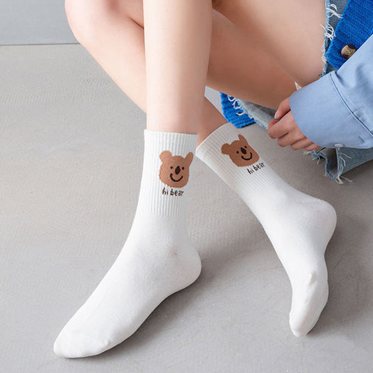 Women's Fashion Sports Casual Mid-calf Cotton Socks