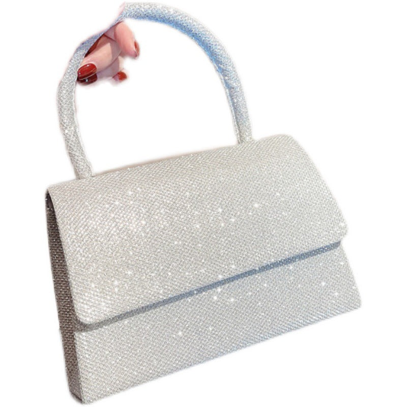 New Sequined Shoulder Magnetic Buckle Portable Simple Disco Dancing Handbag