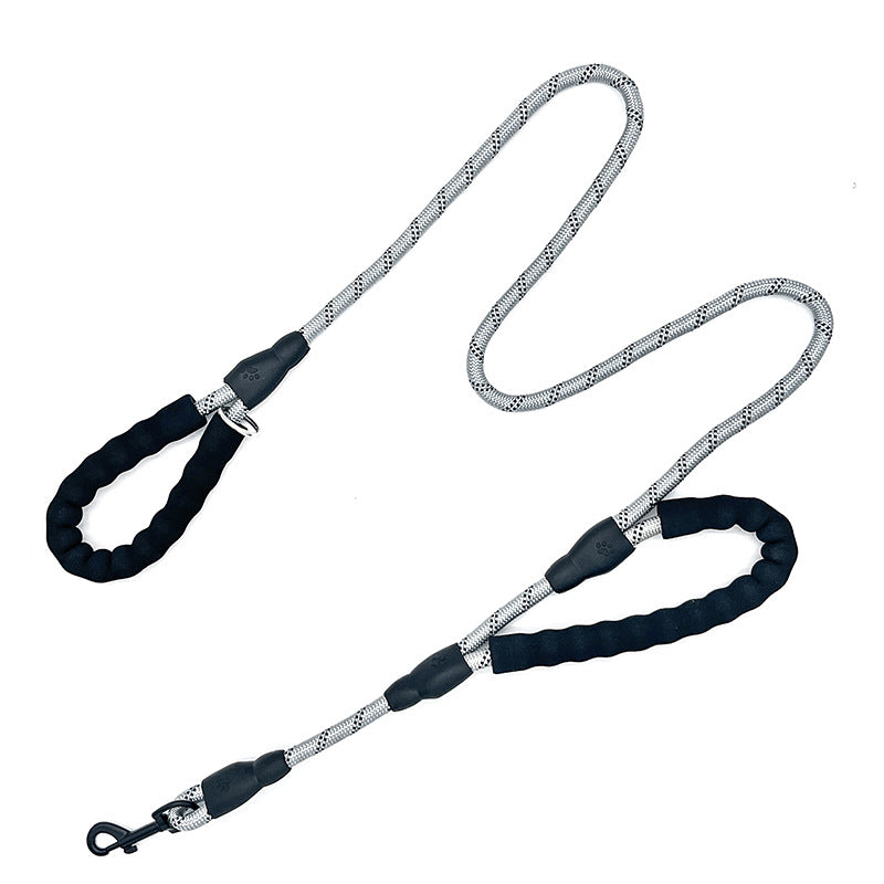 Pet Dog Double Handle Large Traction Reflective