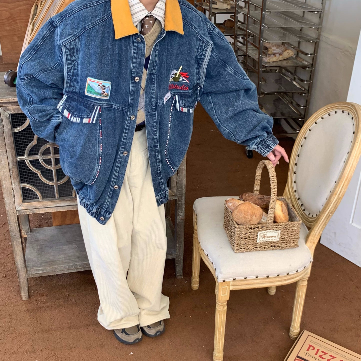 Washed Do The Old Cowboy Jacket Baggy Coat