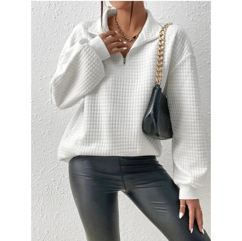 Fashion Solid Color Patchwork Sweater