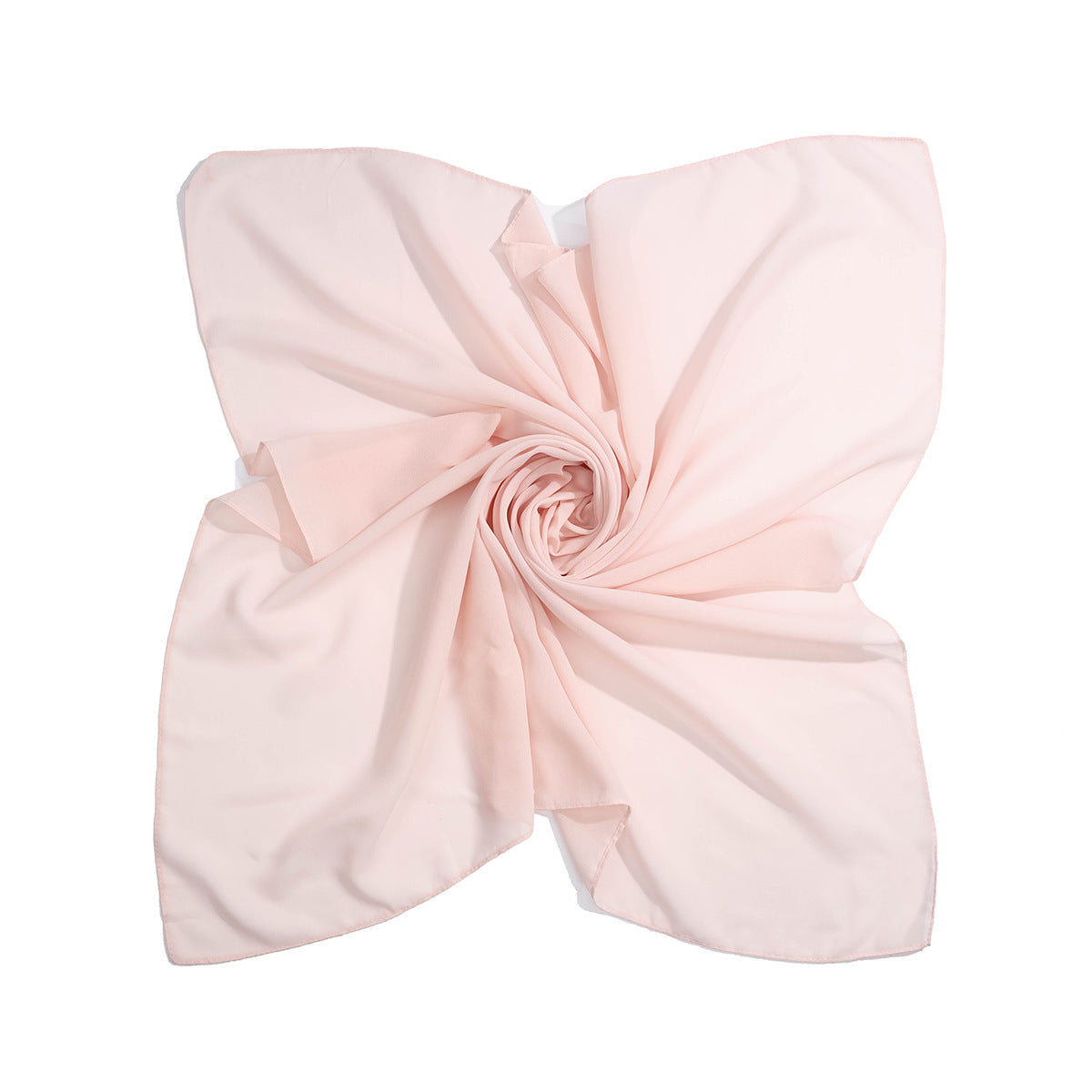 Composite Chiffon Square Scarf Solid Color Headscarf Comfortable And Breathable