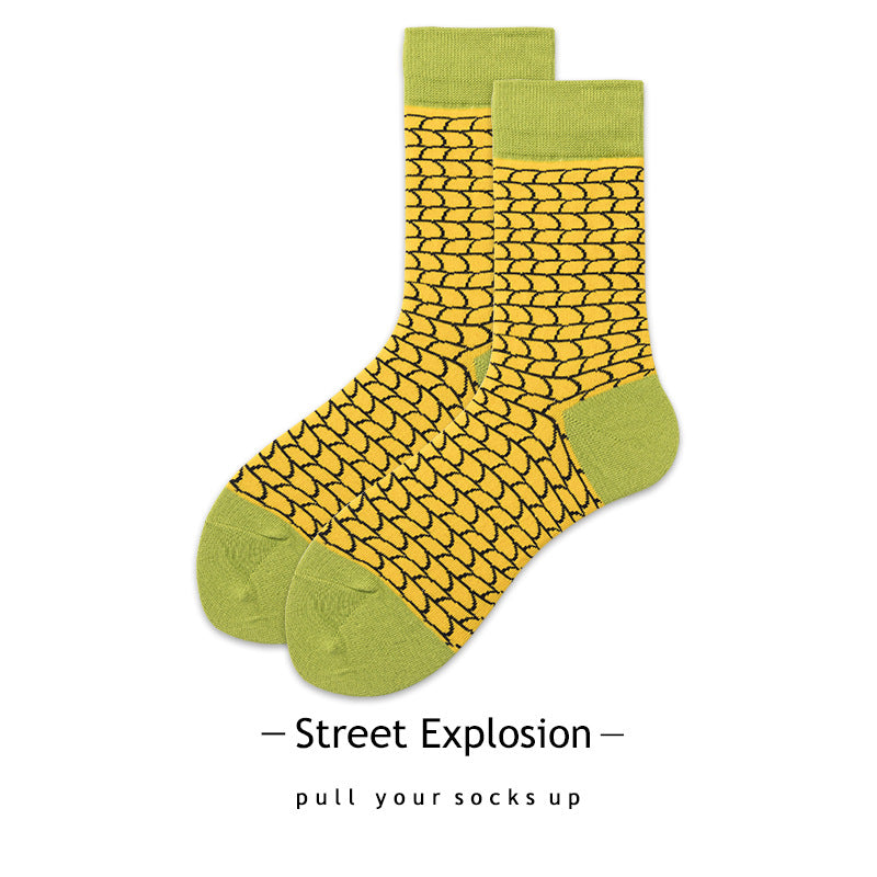 Cartoon Jacquard Sports Skate Socks