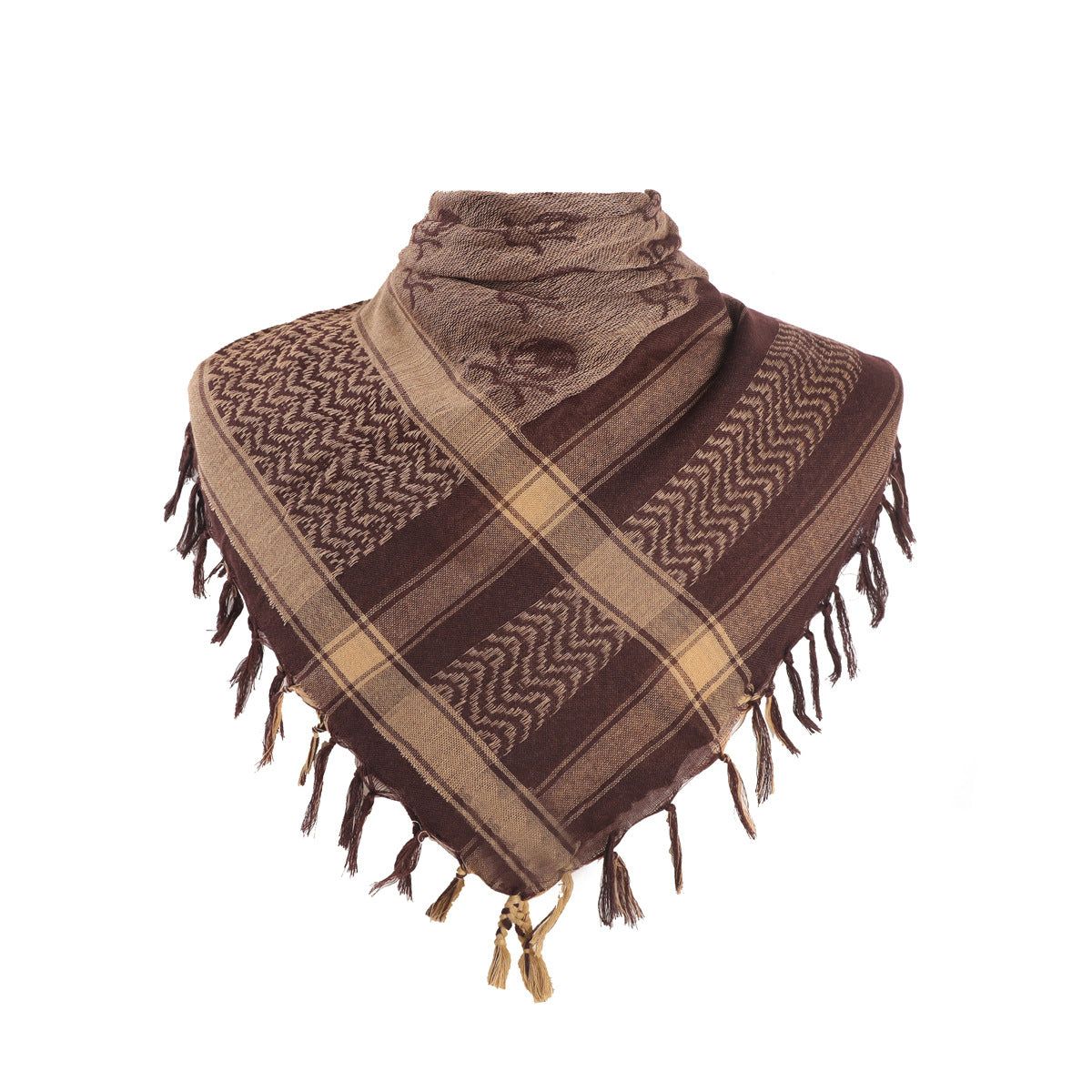 Square Tactical Ghost Head Scarf Outdoor Houndstooth