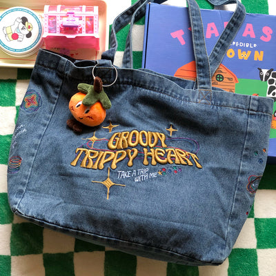 Women's Large Capacity Denim Shoulder Bag Commuter