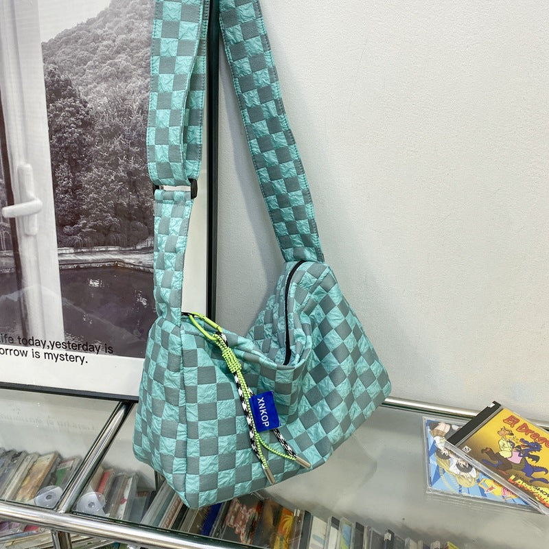 Harajuku Temperament Fashion Tide Tooling Color Contrast Large Capacity Student Class Crossbody Bag