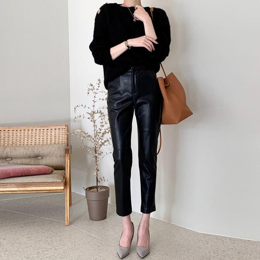 Versatile Fashion Sweater Knitted Top Plus Fleece