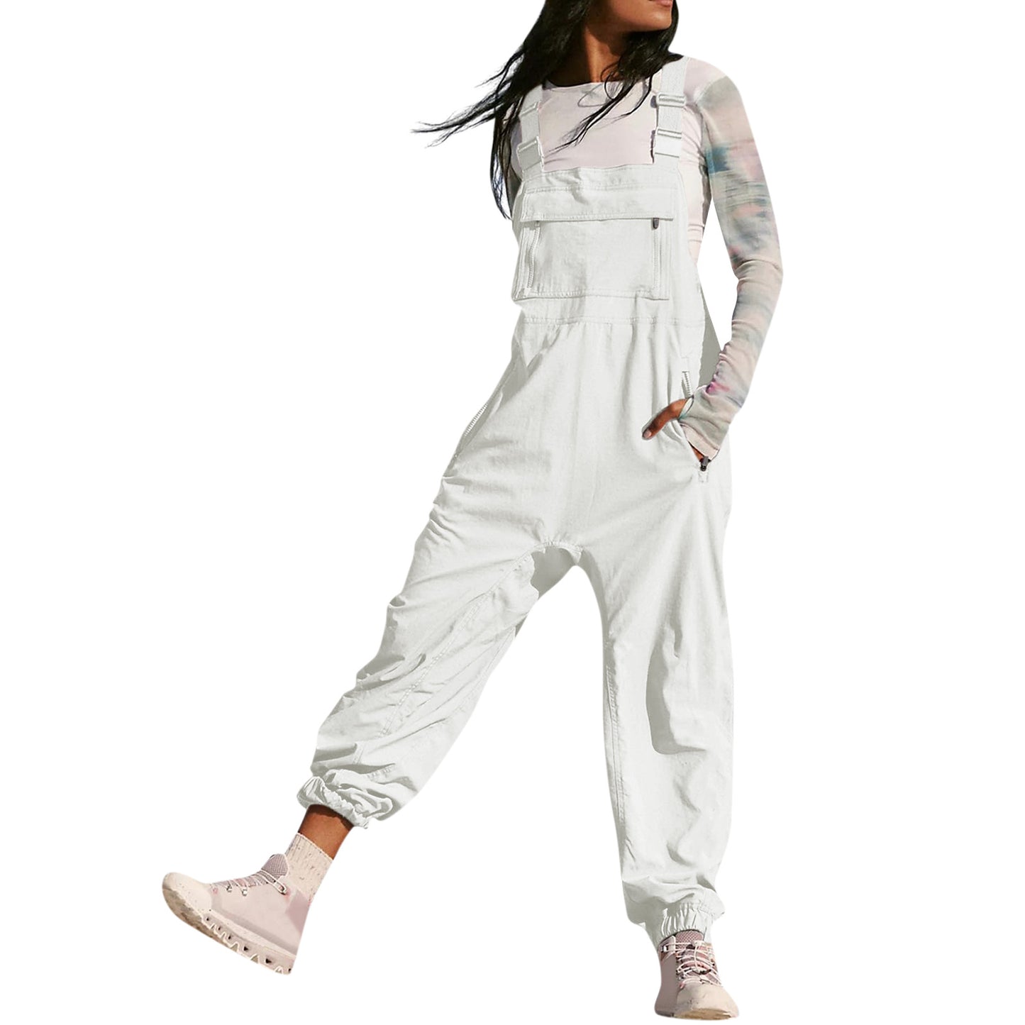 Arbejds Bib Top Bukser Amazon Fashion Fritid Tilspidset Jumpsuit