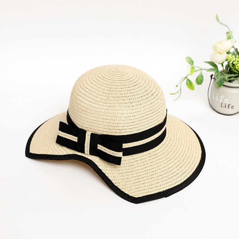 Beach Half Brim Peach Hat Woven Mesh Straw Hat