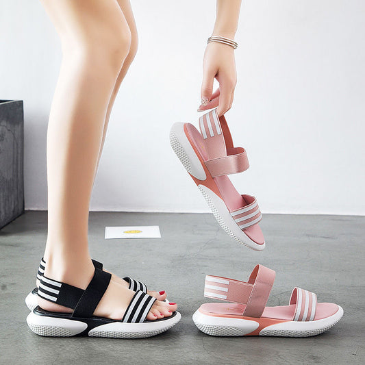 Yuzui Summer Thick-soled Sponge Cake Student All-match Korean Style Flat-soled Women's Shoes
