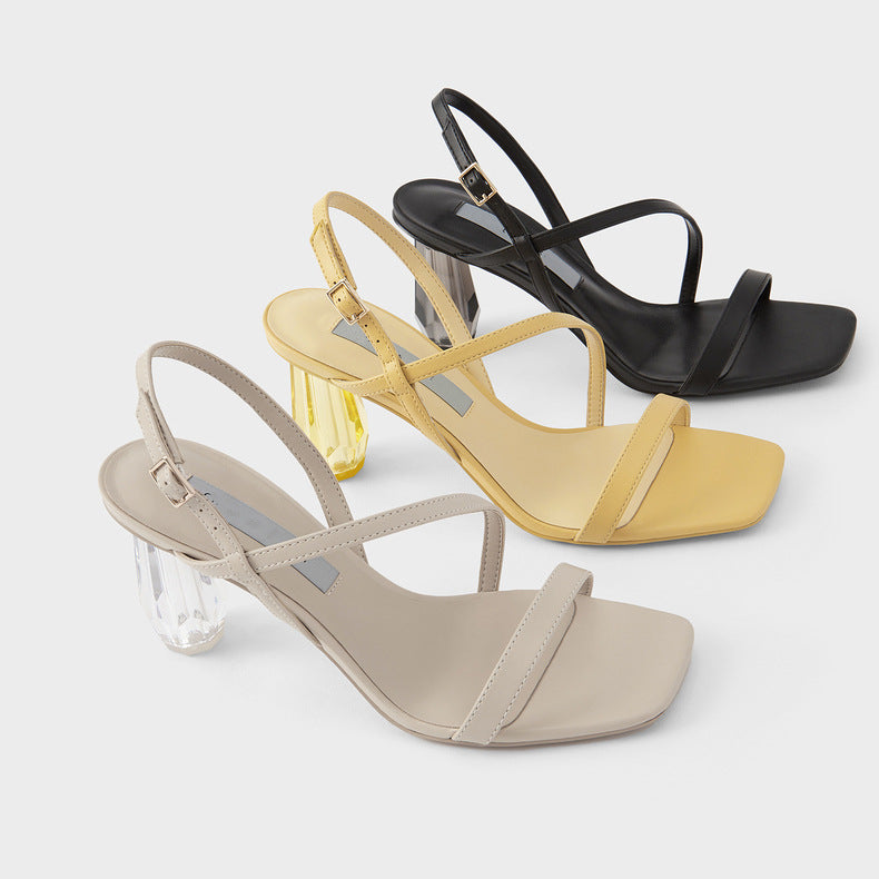 Clearance  Sandals Female Summer Thin Belt Toe Versatile