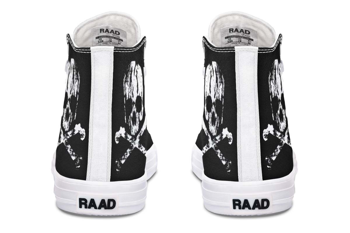 Men's And Women's Fashion Color Printing High-top Canvas Shoes
