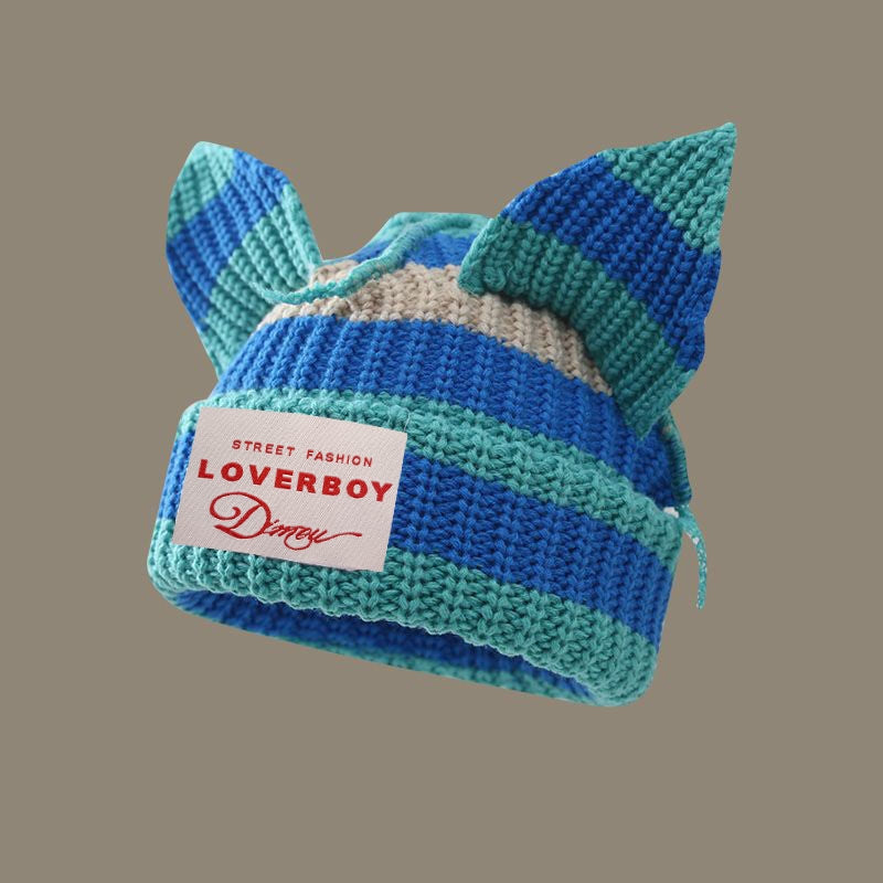 Wool Knitted Woolen Cap Cute Warm