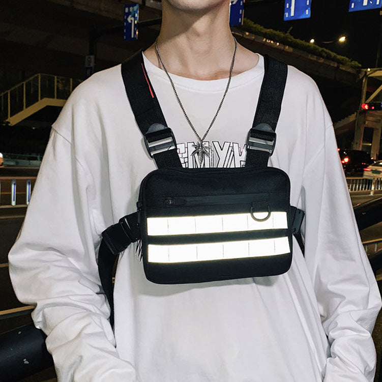 Hip Hop Tactical Vest Tide Brand Tooling Vest Backpack Tactical Chest Bag