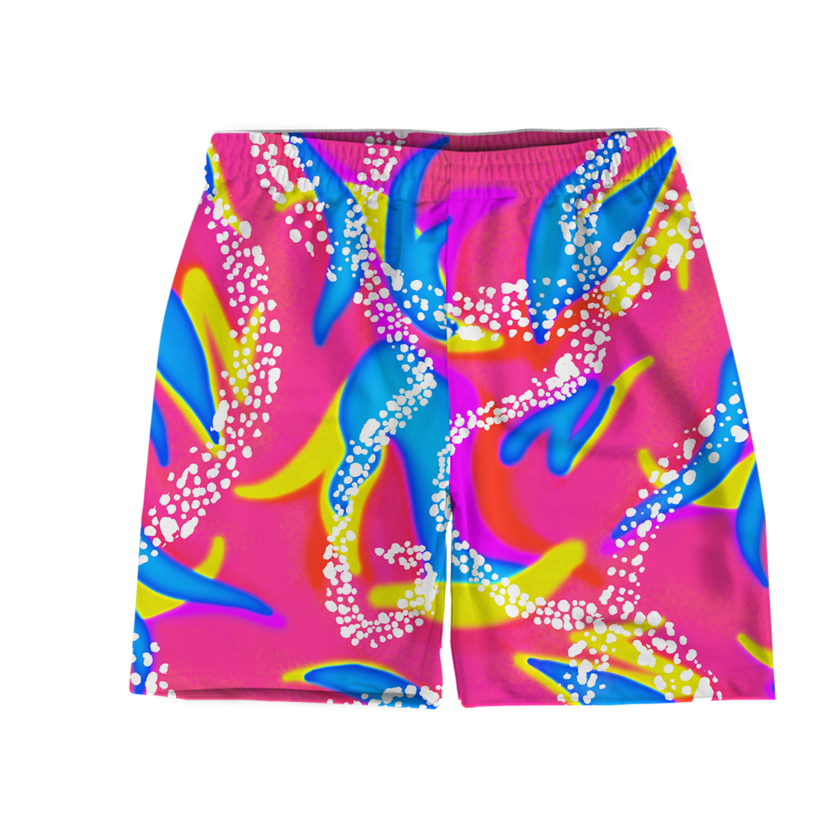 Casual Shorts With Printed Pockets On Both Sides