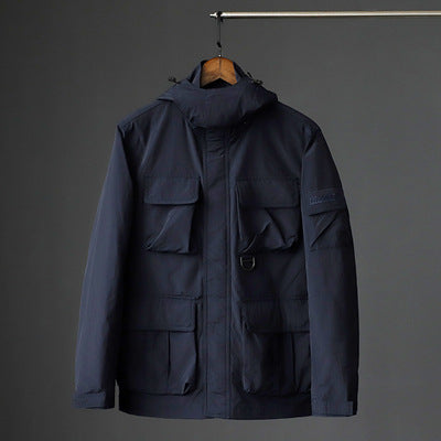 Jacket Men Windproof And Waterproof Multi Pockets