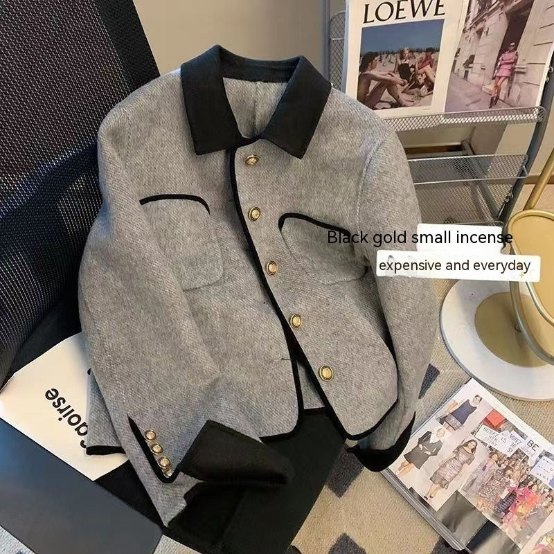 Coat For Women Spring And Autumn Fashionable Casual All-matching Lapel Short Top