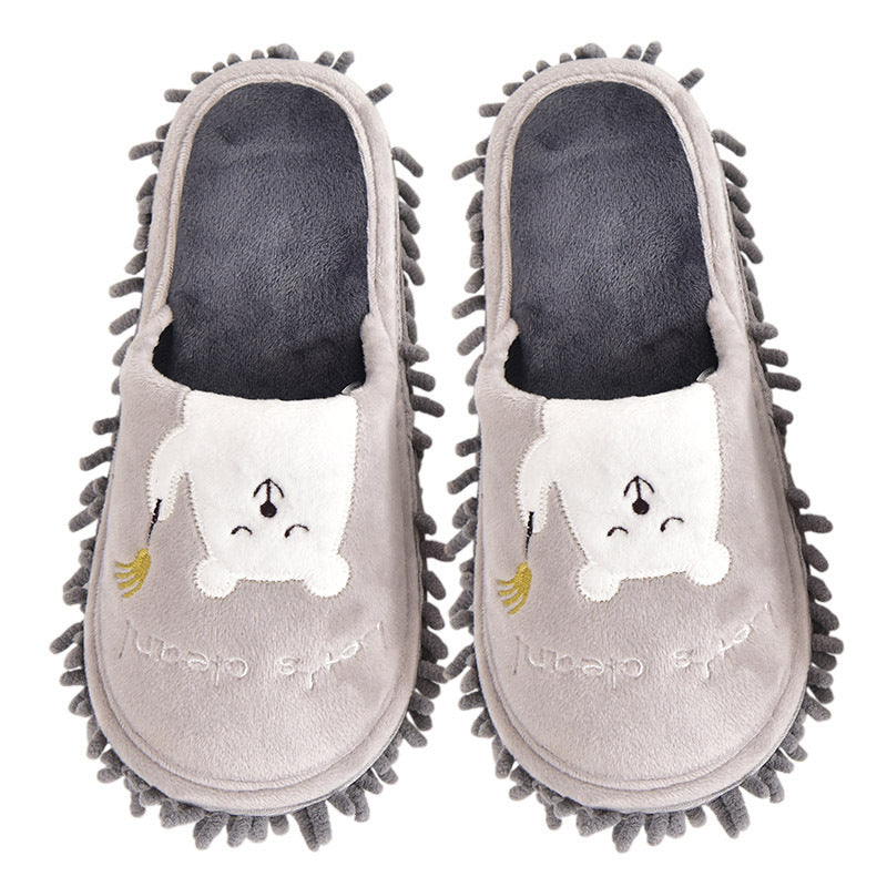 Detachable And Washable Four Seasons Home Mopping Slippers