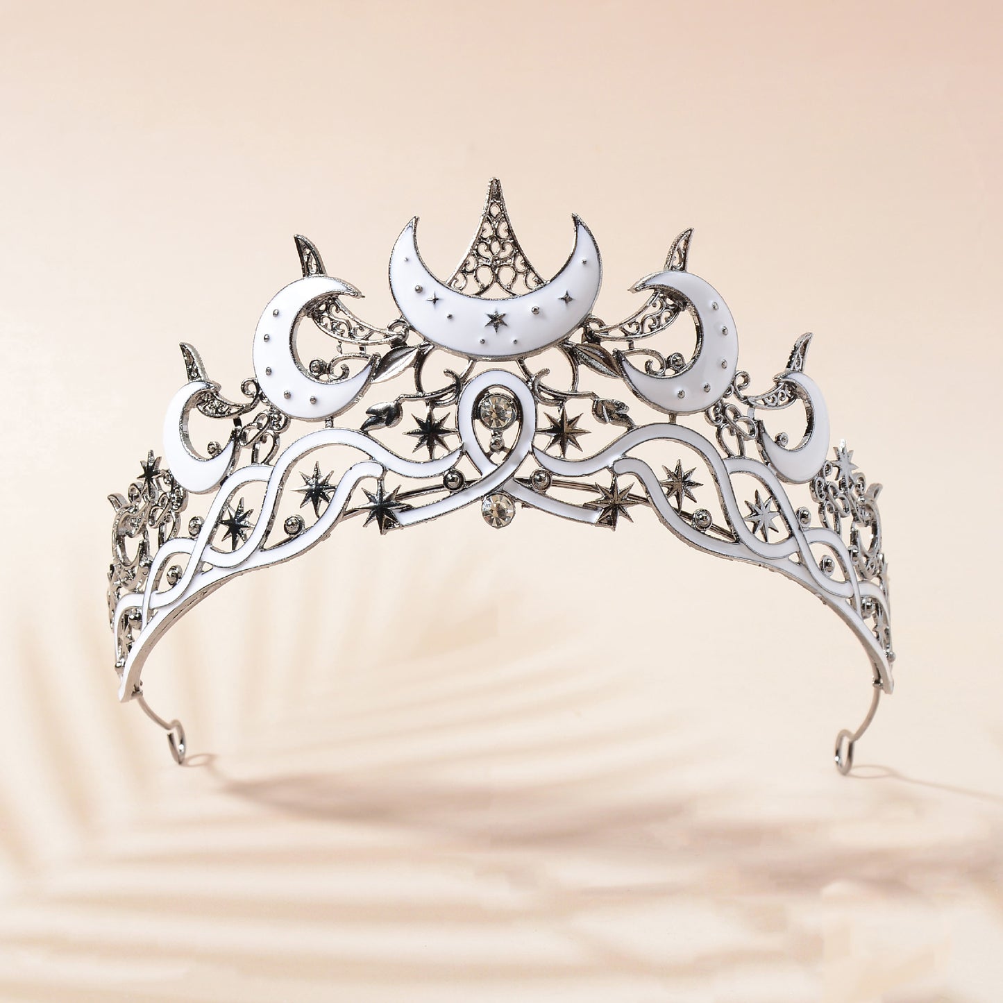 European And American Dark Crescent Shape Design Bridal Wedding Crown