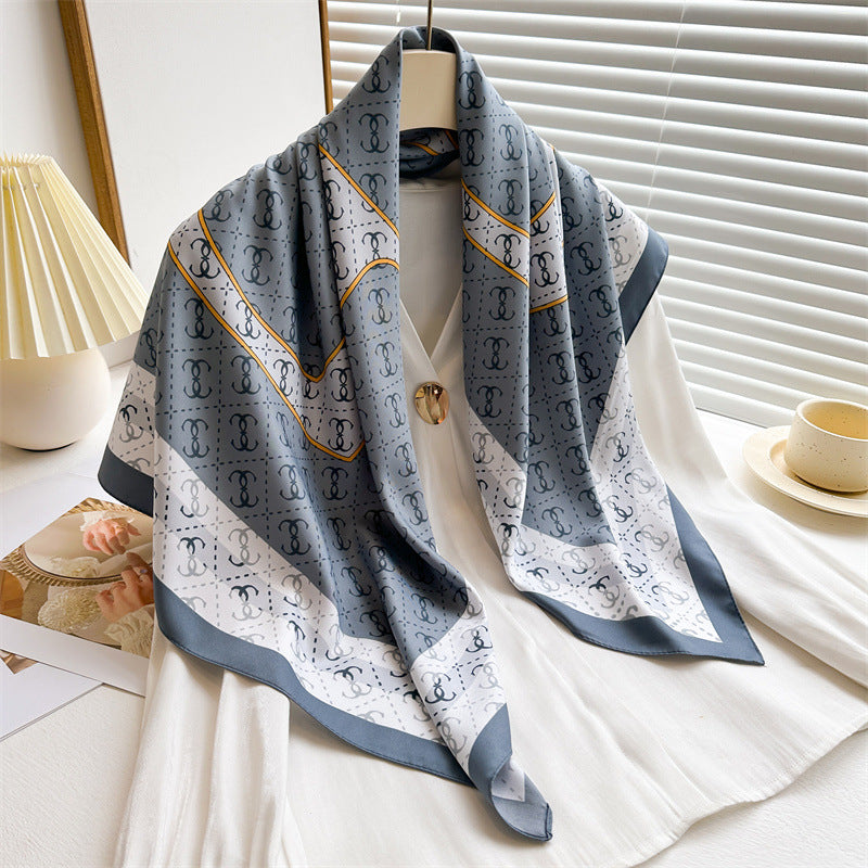 Womens Floral Color-Block Sun-Protective ShawlHijab