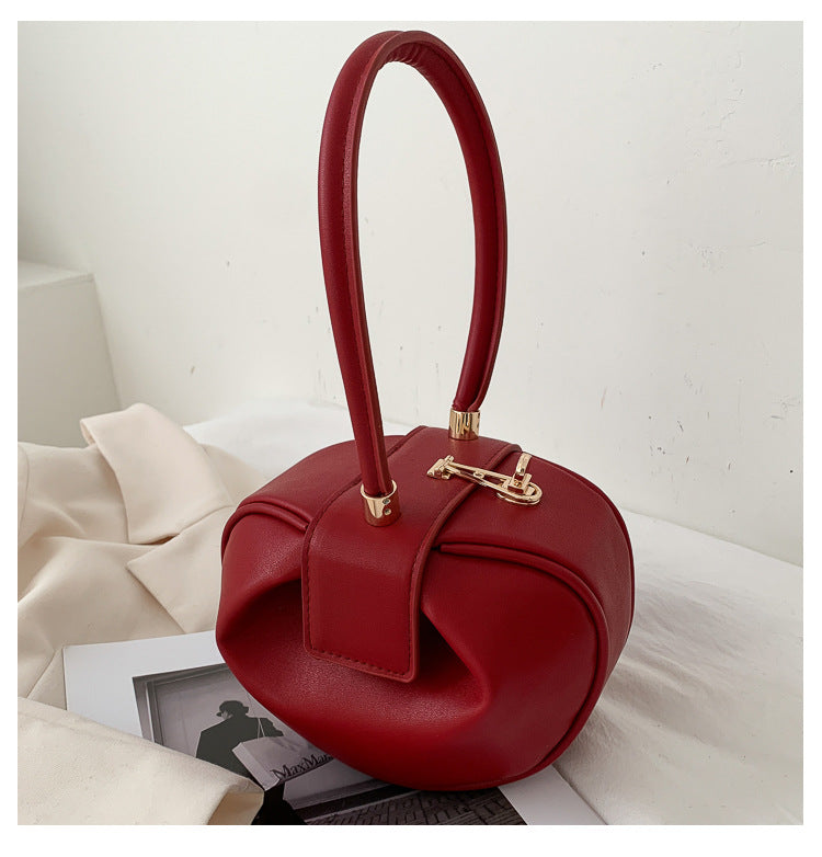One Shoulder Crossbody Bag Soft Face Small Round Ball Shaped
