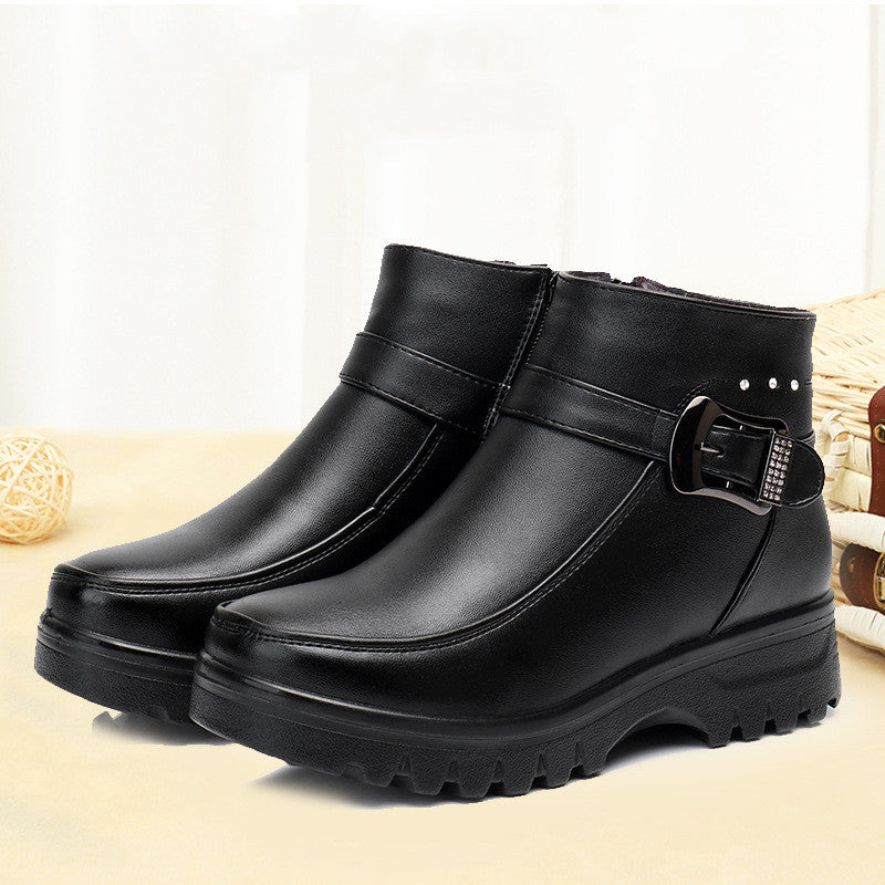 Comfortable Warm Elderly Grandma Flat Shoes