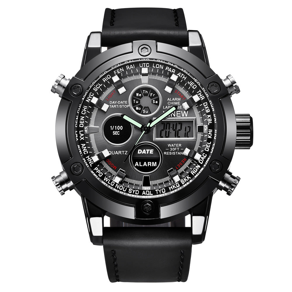 Men's Fashion Belt Multi-functional Watch