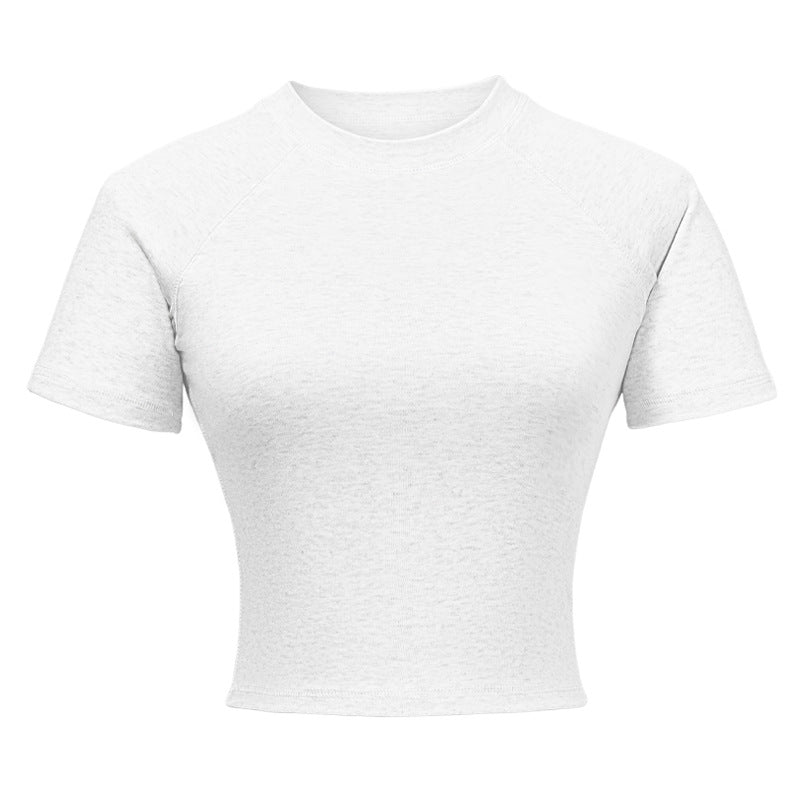 250g Niche Short Hot Girl T-shirt Raglan Sleeve European And American Ins