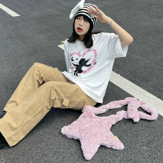 Star Plush Fashion Messenger Bag One Shoulder