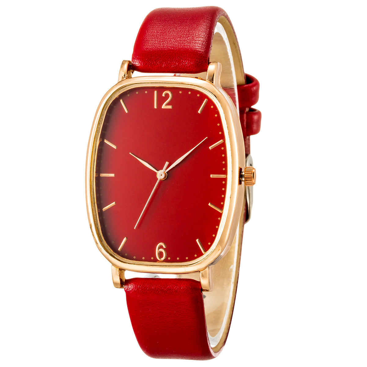 Ins Style Simple And Exquisite Womens Tonneau Belt Quartz Watch