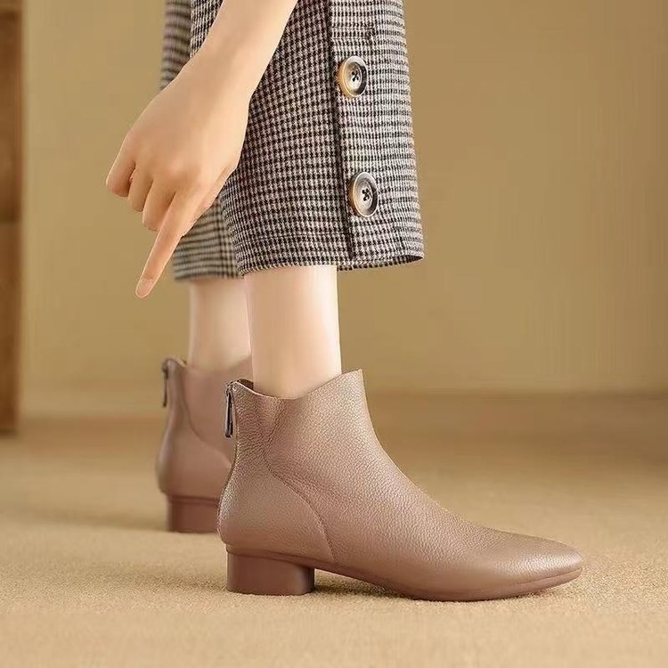 Women's Thick Bottom Vintage Martin Boots Women's Mid-calf Soft Bottom Wholesale