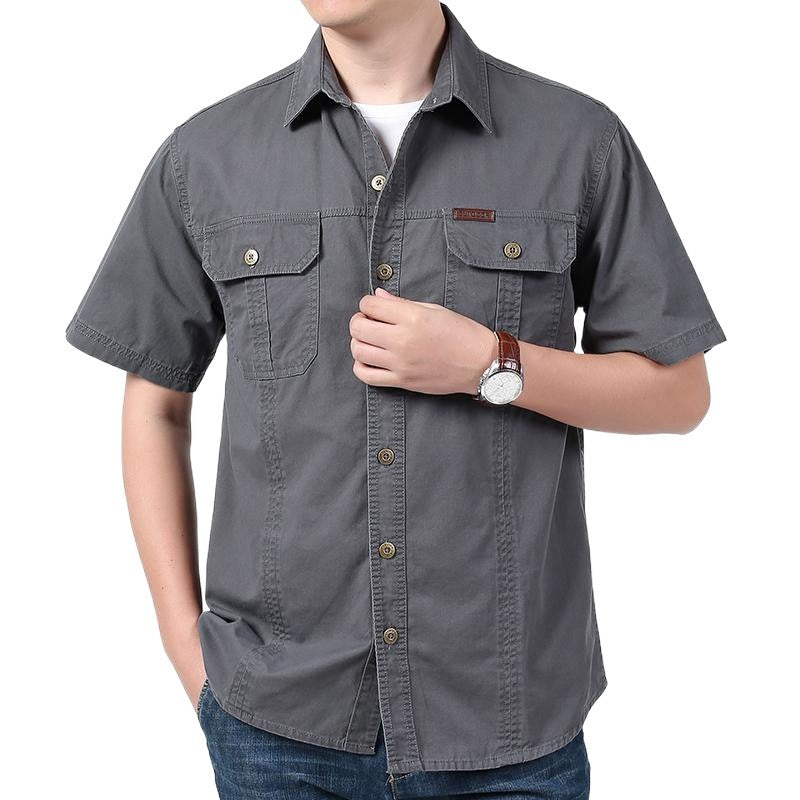 Solid Color Shirt Loose Half Sleeve Coat