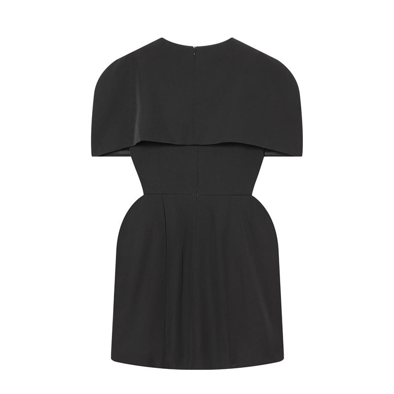 Sleeveless Square-neck Pullover Dress With A Shawl Neckline