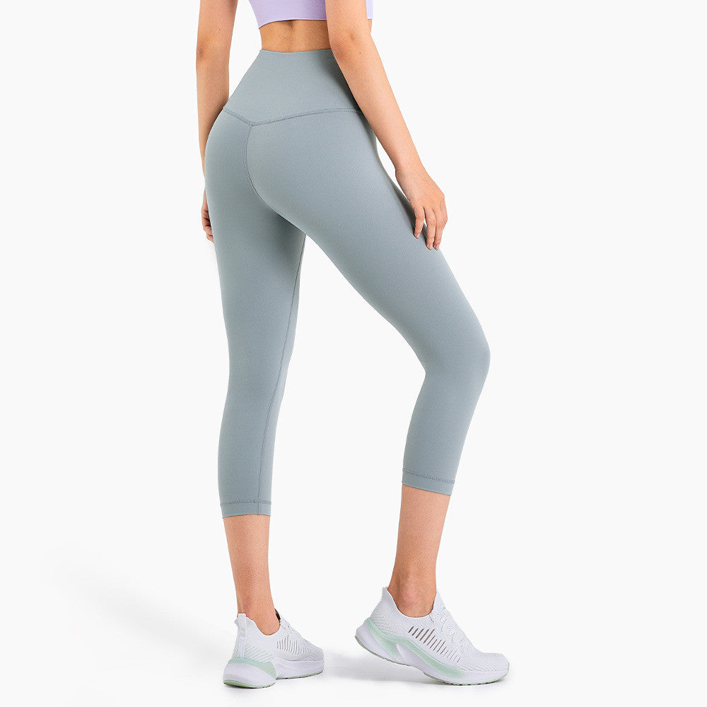Peach Hips Fitness Cropped Pants
