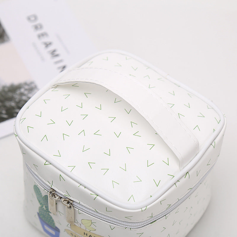 Pu Print Portable Cosmetic Bag Polka Dot Wash