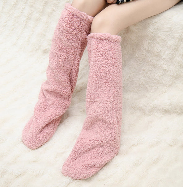 Insulated Thigh-high Socks With Knee Warmers For Extra-thick Knee Joint Protection
