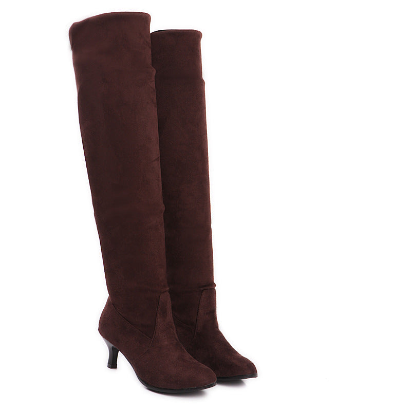 Knight Boots Sweet Suede Over The Knee Plus Size