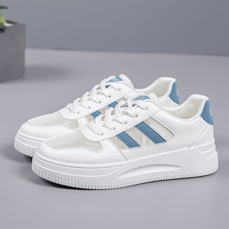 Breathable Platform Light White Shoes Women's Mesh Casual Sneaker
