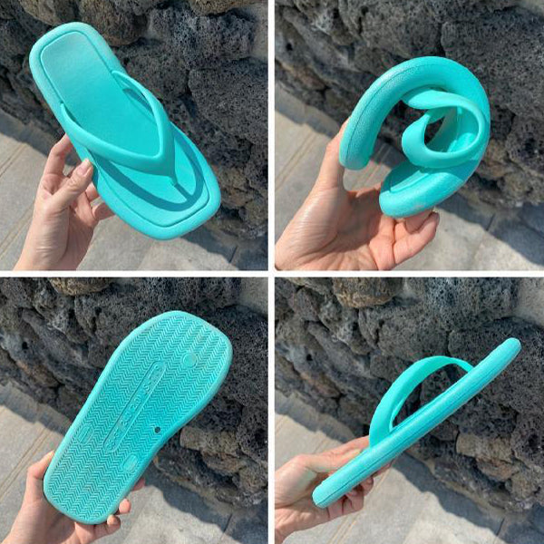 Ensfarvede flip-flops til kvinder med blød sål